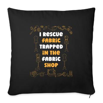 Sewing Sewing Machine - Sofa pillowcase 17,3'' x 17,3'' (45 x 45 cm) - black - Front