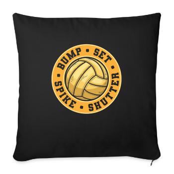 Volleyball Volleyballer - Sofa pillowcase 17,3'' x 17,3'' (45 x 45 cm) - black - Front