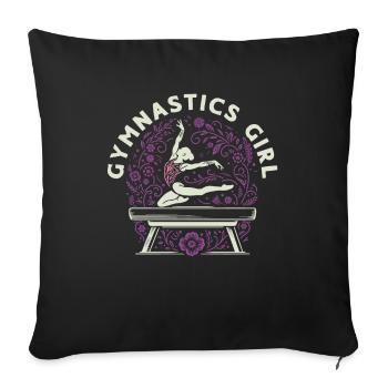 Rsg Turnen Sportgymnastik Gymnastics Girl - Sofakissenbezug 45 x 45 cm - Schwarz - Vorne