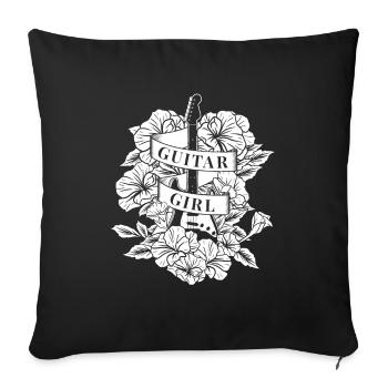 Electric Guitar Electric Guitar Guitar Girl - Sofa pillowcase 17,3'' x 17,3'' (45 x 45 cm) - black - Front