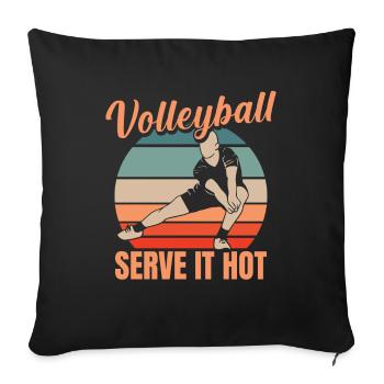 Volley-ball Volley-ball - Housse de coussin décorative 45 x 45 cm - noir - Devant