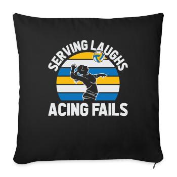 Volleyball Volleyballer - Sofa pillowcase 17,3'' x 17,3'' (45 x 45 cm) - black - Front