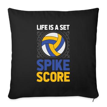 Volleyball Volleyballer - Sofa pillowcase 17,3'' x 17,3'' (45 x 45 cm) - black - Front