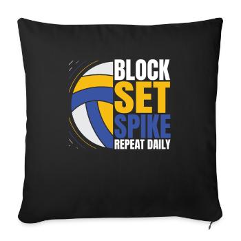 Volley-ball Volley-ball - Housse de coussin décorative 45 x 45 cm - noir - Devant
