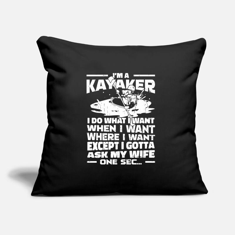 Kayaker Funny Sofa pillowcase 17,3'' x 17,3'' (45 x 45 cm)