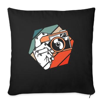 Fotograf Fotografie Kamera - Sofakissenbezug 45 x 45 cm - Schwarz - Vorne