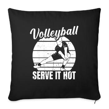 Volley-ball Volley-ball - Housse de coussin décorative 45 x 45 cm - noir - Devant