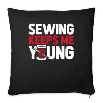 Sewing Sewing Machine - Sofa pillowcase 17,3'' x 17,3'' (45 x 45 cm) - black - Front