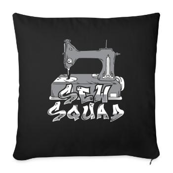 Sewing Sewing Machine - Sofa pillowcase 17,3'' x 17,3'' (45 x 45 cm) - black - Front