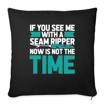 Sewing Sewing Machine - Sofa pillowcase 17,3'' x 17,3'' (45 x 45 cm) - black - Front