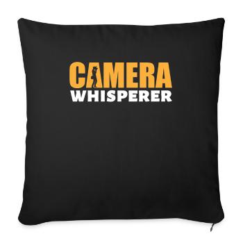 Photographer Photography Camera - Sofa pillowcase 17,3'' x 17,3'' (45 x 45 cm) - black - Front