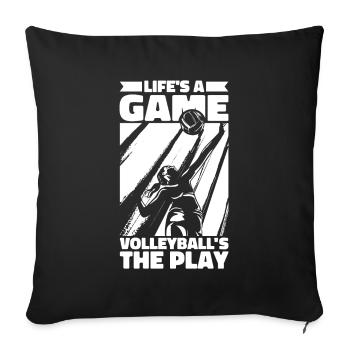 Volley-ball Volley-ball - Housse de coussin décorative 45 x 45 cm - noir - Devant