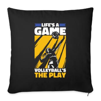 Volley-ball Volley-ball - Housse de coussin décorative 45 x 45 cm - noir - Devant