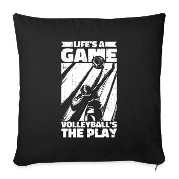 Volley-ball Volley-ball - Housse de coussin décorative 45 x 45 cm - noir - Devant