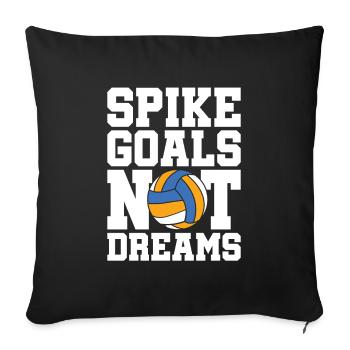 Volleyball Volleyballer - Sofa pillowcase 17,3'' x 17,3'' (45 x 45 cm) - black - Front