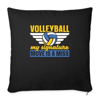 Volley-ball Volley-ball - Housse de coussin décorative 45 x 45 cm - noir - Devant