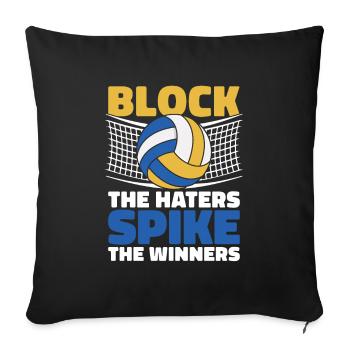 Volley-ball Volley-ball - Housse de coussin décorative 45 x 45 cm - noir - Devant