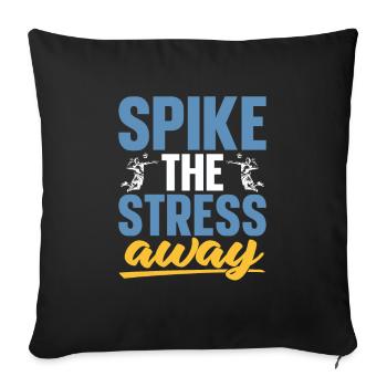 Volleyball Volleyballer - Sofa pillowcase 17,3'' x 17,3'' (45 x 45 cm) - black - Front