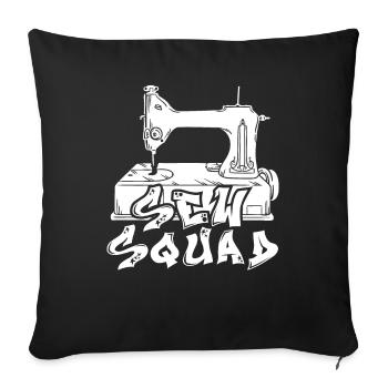Sewing Sewing Machine - Sofa pillowcase 17,3'' x 17,3'' (45 x 45 cm) - black - Front