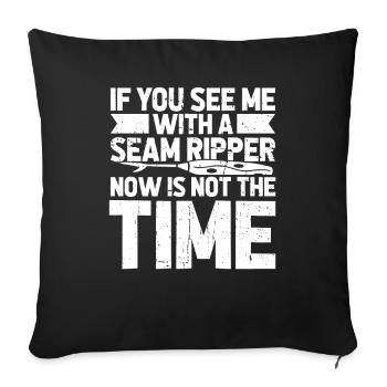 Sewing Sewing Machine - Sofa pillowcase 17,3'' x 17,3'' (45 x 45 cm) - black - Front