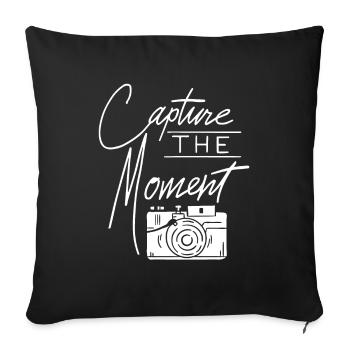 Fotograf Fotografie Kamera Capture The Moment - Sofakissenbezug 45 x 45 cm - Schwarz - Vorne