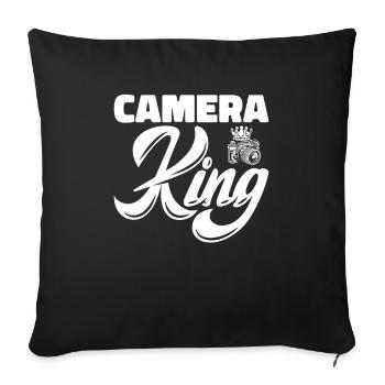 Photographer Photography Camera - Sofa pillowcase 17,3'' x 17,3'' (45 x 45 cm) - black - Front