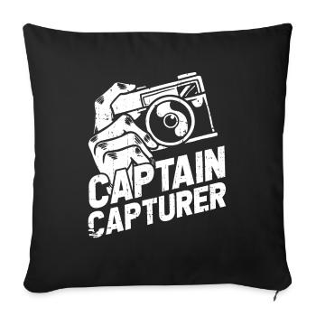 Fotograf Fotografie Kamera Capture The Moment - Sofakissenbezug 45 x 45 cm - Schwarz - Vorne