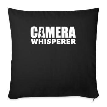 Photographer Photography Camera - Sofa pillowcase 17,3'' x 17,3'' (45 x 45 cm) - black - Front