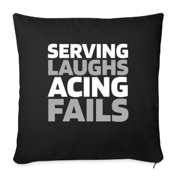 Volleyball Volleyballer - Sofa pillowcase 17,3'' x 17,3'' (45 x 45 cm) - black - Front