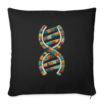 Quilting Its In My Dna - Sofakissenbezug 45 x 45 cm - Schwarz - Vorne