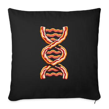 Bacon Speck Its In My Dna - Sofakissenbezug 45 x 45 cm - Schwarz - Vorne