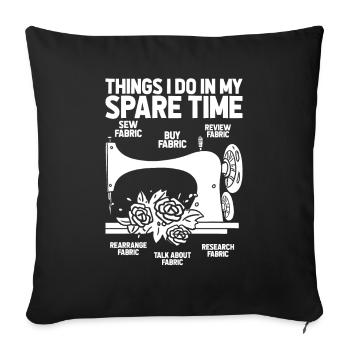 Sewing Sewing Machine - Sofa pillowcase 17,3'' x 17,3'' (45 x 45 cm) - black - Front