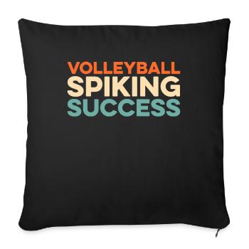Volleyball Volleyballer - Sofa pillowcase 17,3'' x 17,3'' (45 x 45 cm) - black - Front