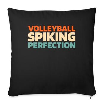 Volleyball Volleyballer - Sofa pillowcase 17,3'' x 17,3'' (45 x 45 cm) - black - Front