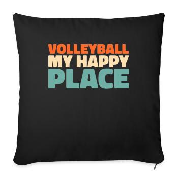 Volley-ball Volley-ball - Housse de coussin décorative 45 x 45 cm - noir - Devant