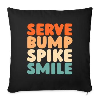 Volley-ball Volley-ball - Housse de coussin décorative 45 x 45 cm - noir - Devant