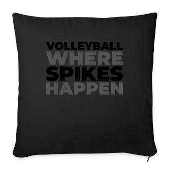 Volley-ball Volley-ball - Housse de coussin décorative 45 x 45 cm - noir - Devant