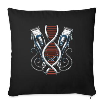 Barber Barbershop C’est dans mon ADN - Housse de coussin décorative 45 x 45 cm - noir - Devant
