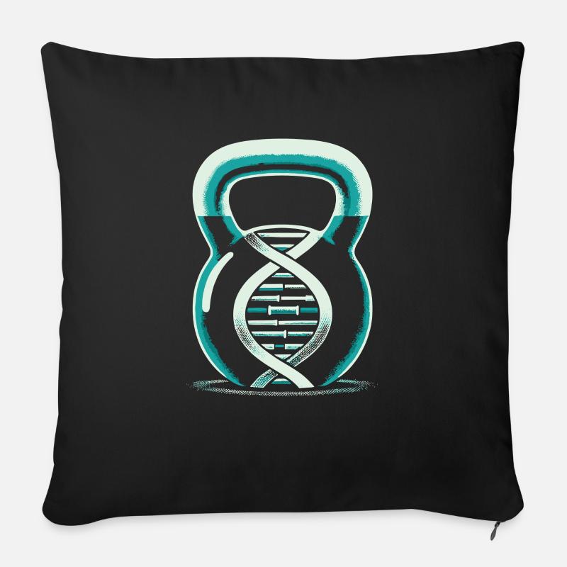 Kettlebell Its In My Dna - Sofakissenbezug 45 x 45 cm - Schwarz