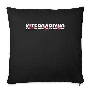 Kitesurfer Kitesurfen Kiten Kitesurf - Housse de coussin décorative 45 x 45 cm - noir - Devant