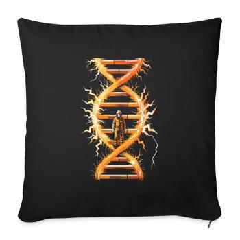 Électricien Électronicien C’est dans mon ADN - Housse de coussin décorative 45 x 45 cm - noir - Devant