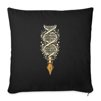 Schriftsteller Autor Its In My Dna - Sofakissenbezug 45 x 45 cm - Schwarz - Vorne