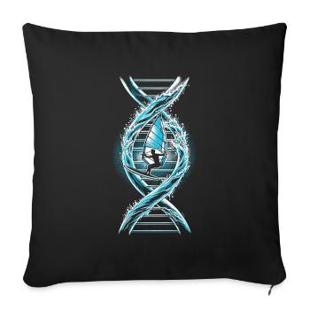 Windsurfing Windsurfer Its In My DNA - Sofa pillowcase 17,3'' x 17,3'' (45 x 45 cm) - black - Front