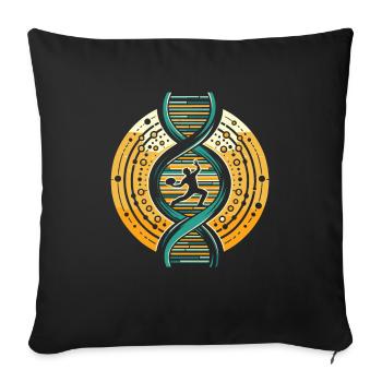 Frisbee Its In My Dna - Sofakissenbezug 45 x 45 cm - Schwarz - Vorne