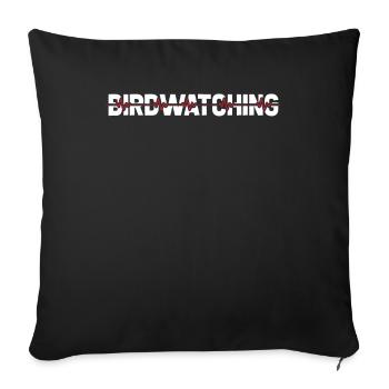 Birdwatcher ECG Heartbeat - Housse de coussin décorative 45 x 45 cm - noir - Devant