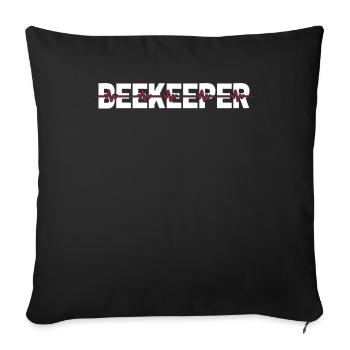 Battement de cœur de l’électrocardiogramme de l’apiculteur - Housse de coussin décorative 45 x 45 cm - noir - Devant