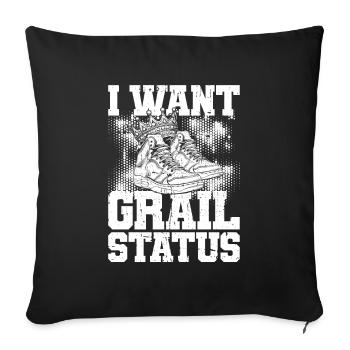 Sneakers - Sofa pillowcase 17,3'' x 17,3'' (45 x 45 cm) - black - Front