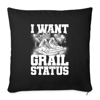 Sneakers - Sofa pillowcase 17,3'' x 17,3'' (45 x 45 cm) - black - Front
