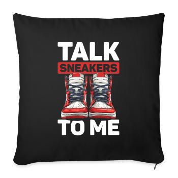 Sneakers - Sofa pillowcase 17,3'' x 17,3'' (45 x 45 cm) - black - Front