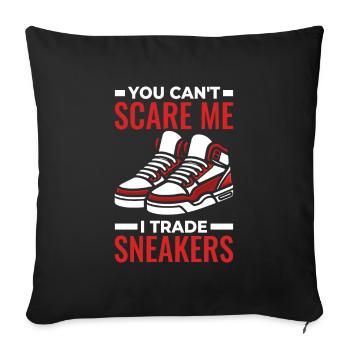 Sneakers You Cant Scare Me - Sofa pillowcase 17,3'' x 17,3'' (45 x 45 cm) - black - Front